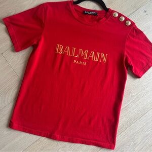 Balmain Women’s Red T-Shirt